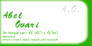 abel ovari business card